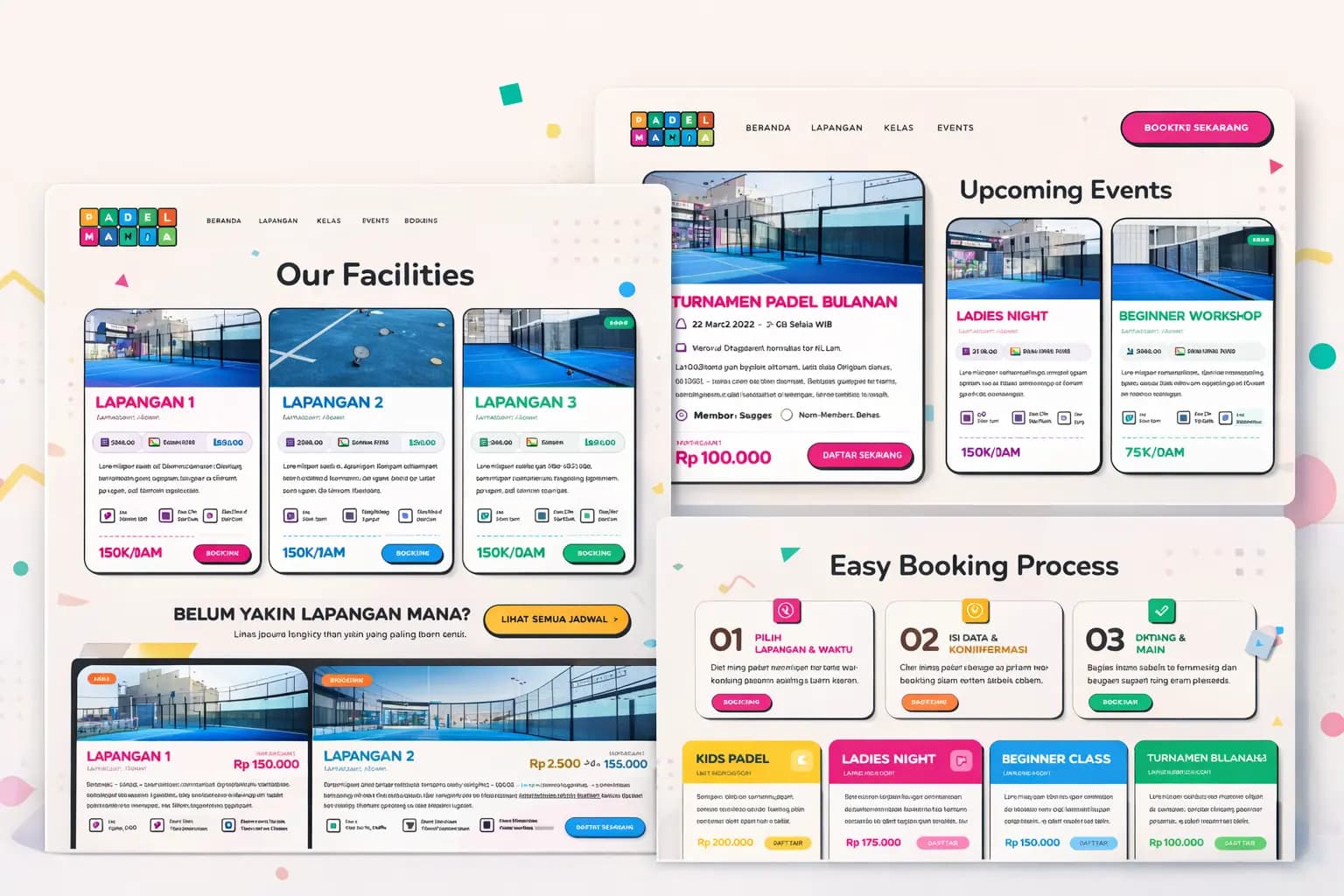 Website Padel Profesional – Landing Page & Booking Court Modern 2
