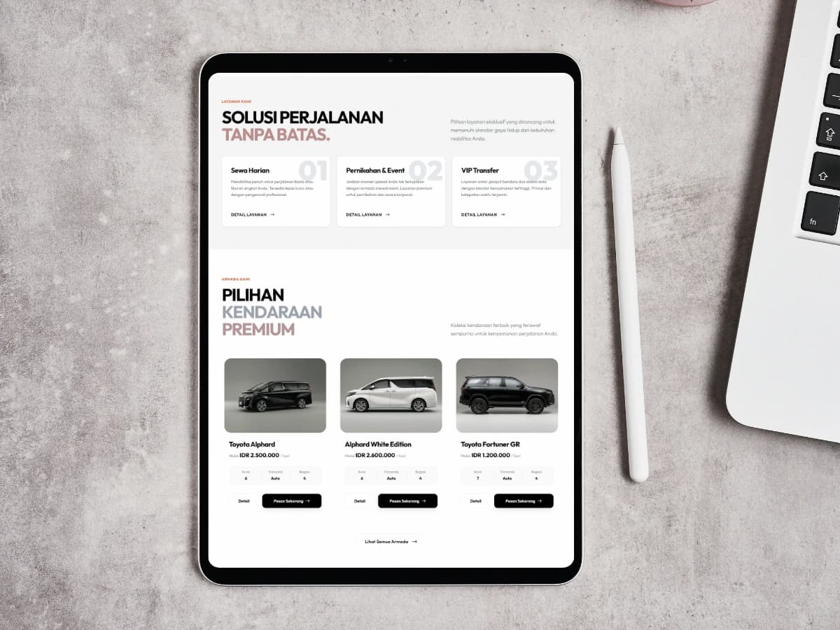 Website Rental Mobil & Sewa Kendaraan 4