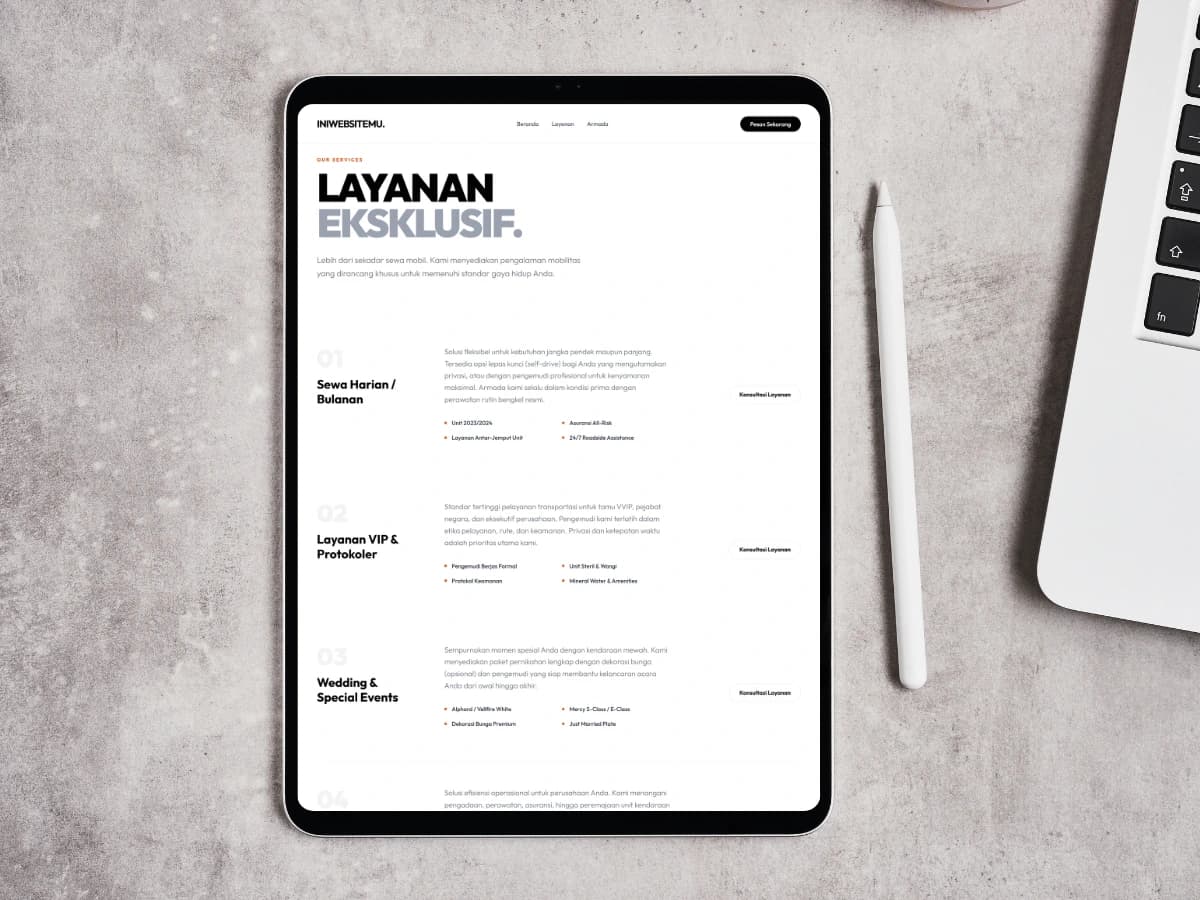 Website Rental Mobil & Sewa Kendaraan 3
