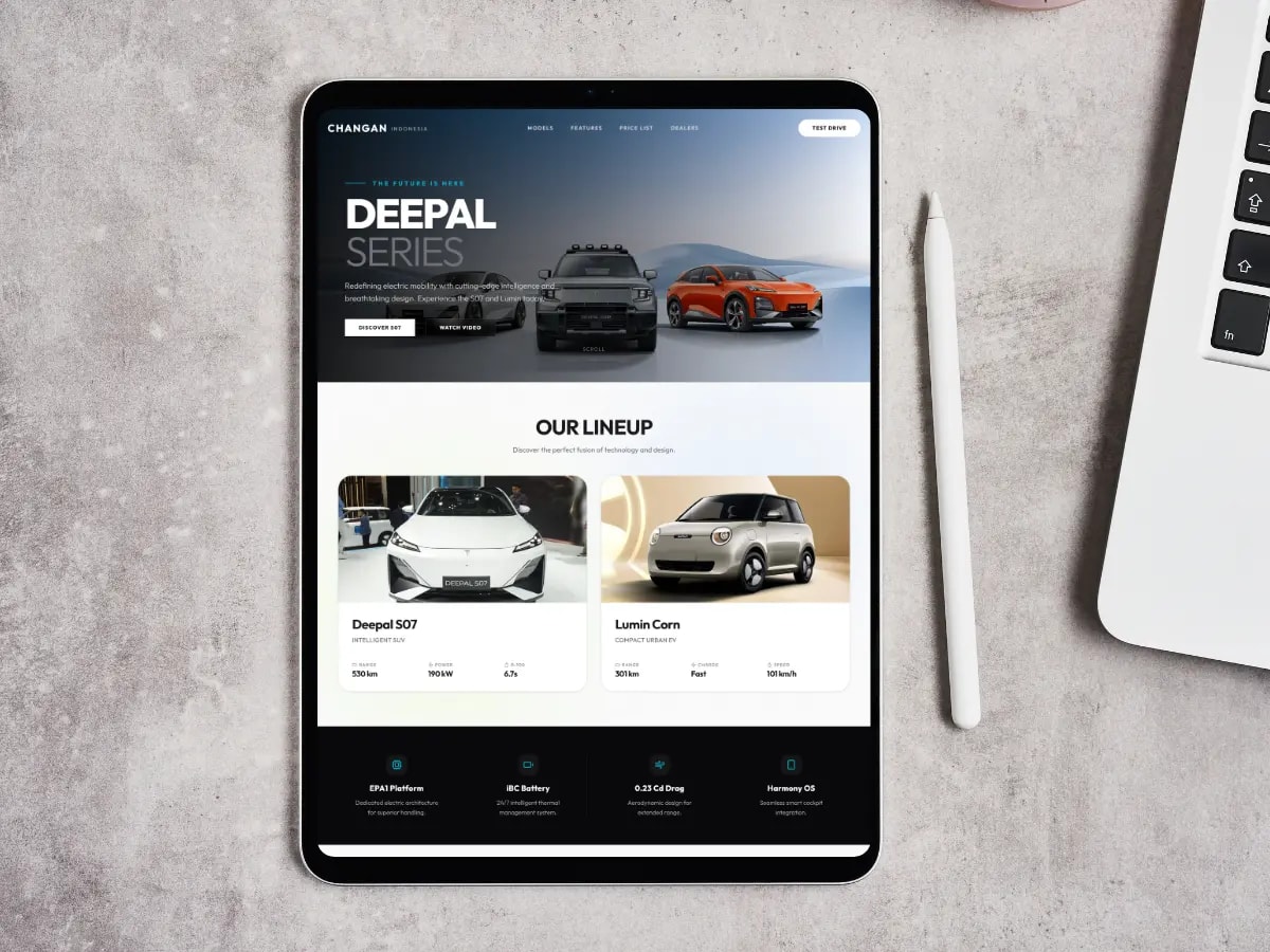 Jasa Website Sales Mobil & Dealer Changan Indonesia