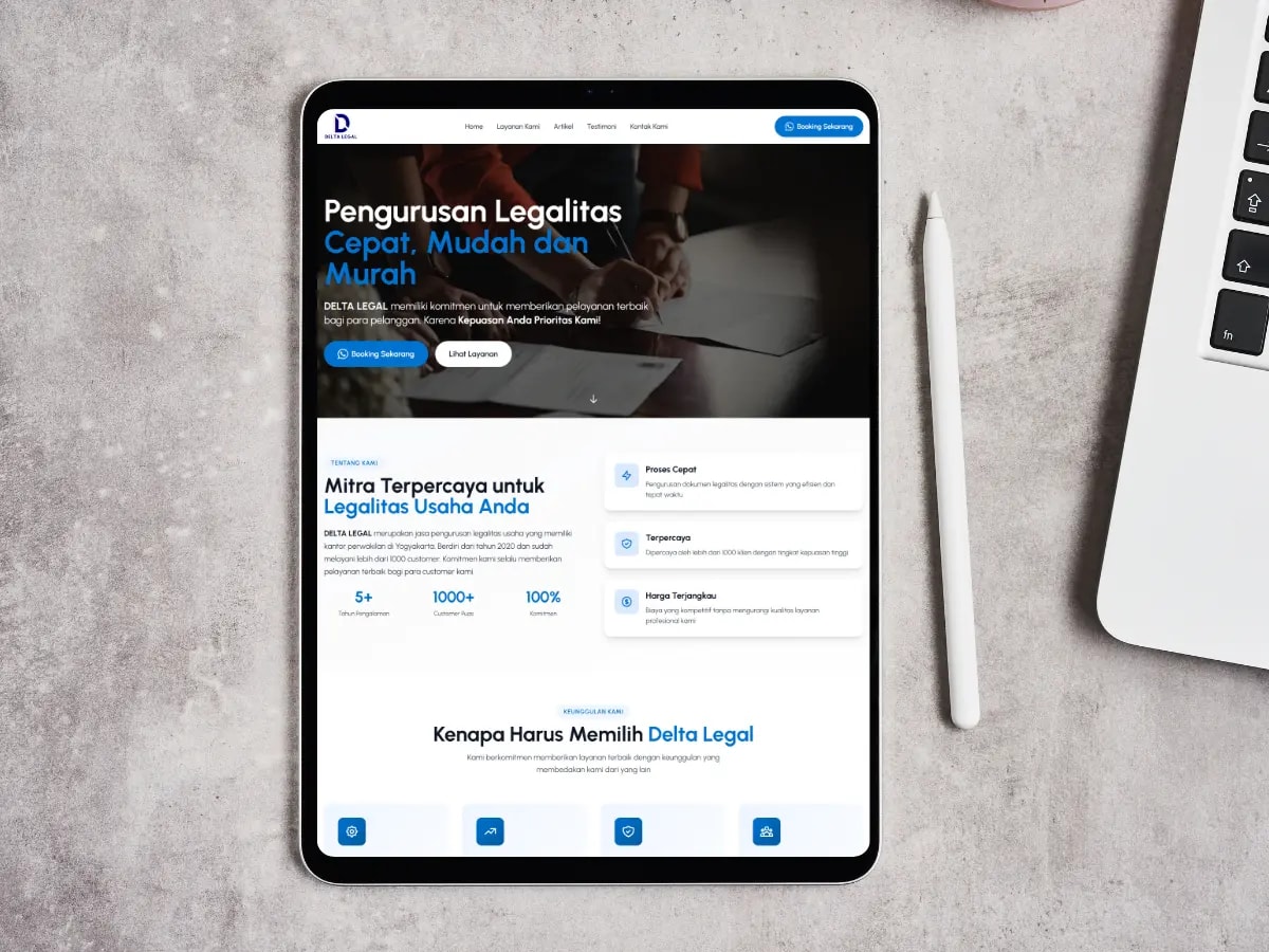 Delta Legal — Website Firma Hukum