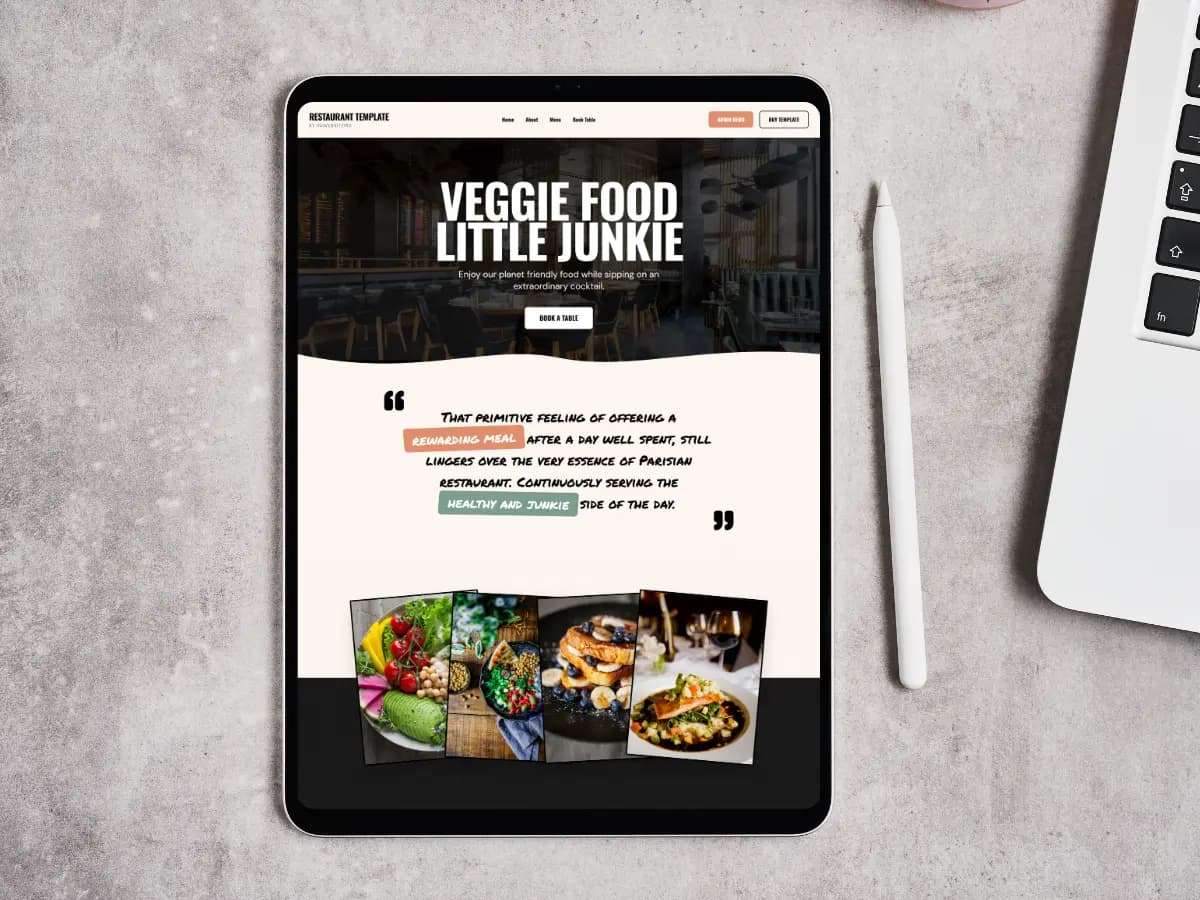 Food and Beverage Website with booking system