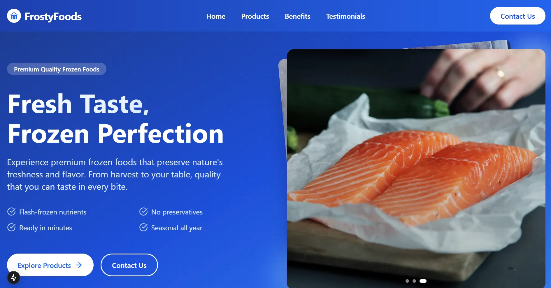 Modern Frozen Food Website